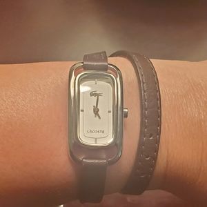 Gently used Women brown leather wrap watch